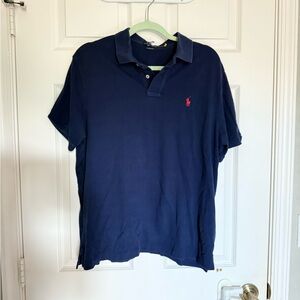Ralph Lauren Men's Polo Shirt in Navy and Red